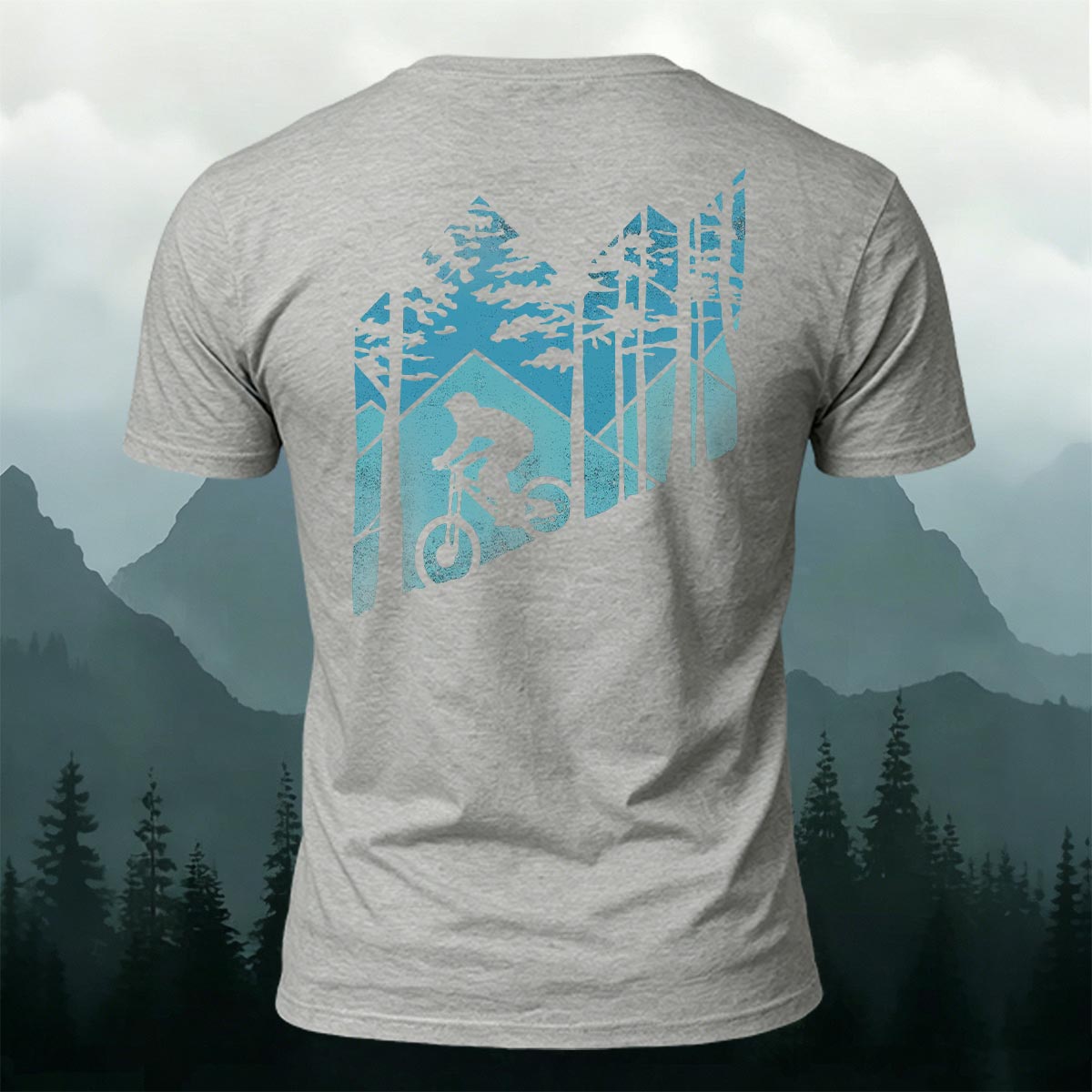 Casual Cycling Print Soft-Touch Cotton T-Shirt