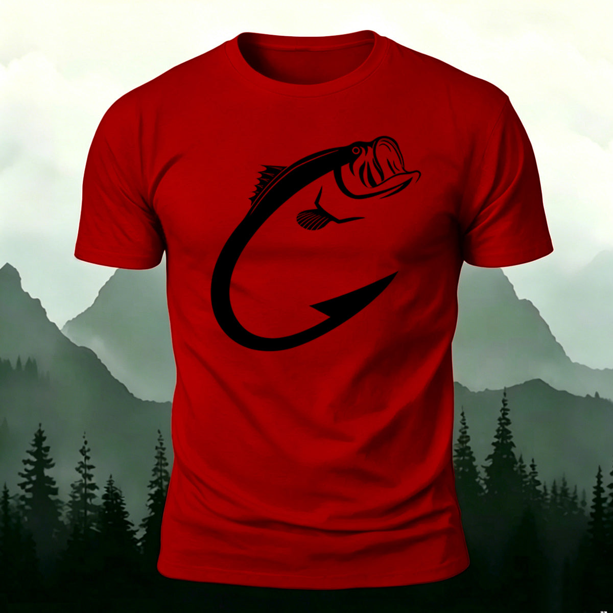 Beautiful Fish Pattern Comfortable Breathable Cotton T-shirt