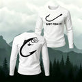 Just Fish It Casual Cotton Long-Sleeve T-Shirt