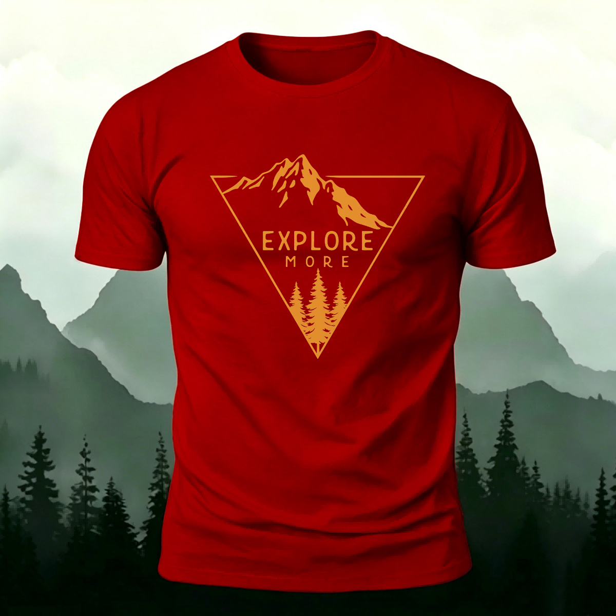 Explore More Letter Outdoor Skin-friendly T-shirts