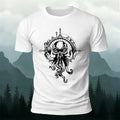 Vintage Octopus Print Outdoor Cotton T-Shirt