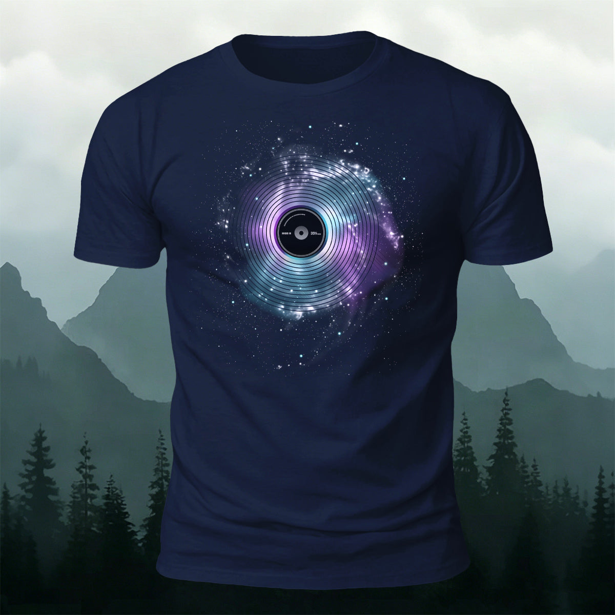 Music Player Print Casual 100% Cotton T-Shirt
