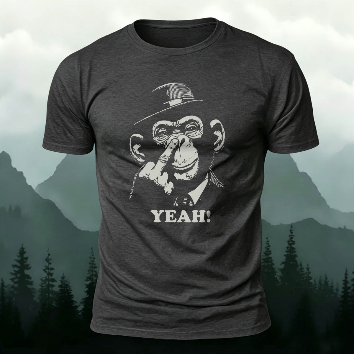 Gorilla Magician Print Casual 100% Cotton T-Shirt