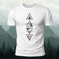 Triangle Print Classic Casual 100% Cotton T-Shirt