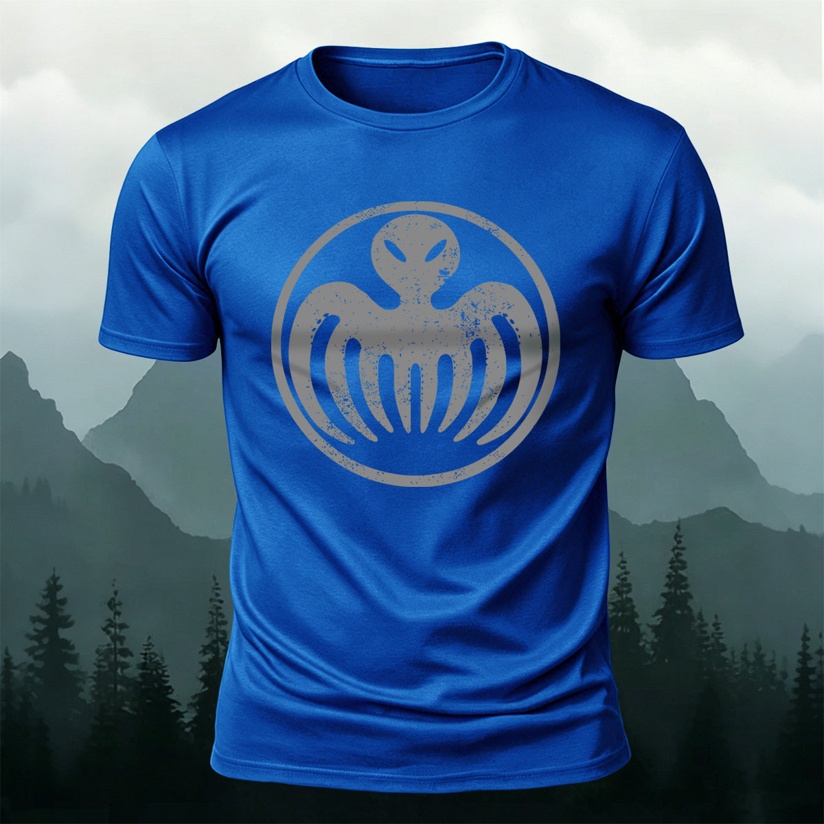 Funny Octopus Totem Print Casual Outdoor Cotton T-Shirt