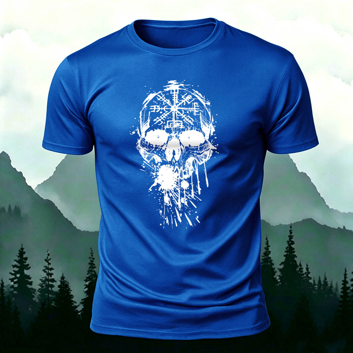 Dark Skeleton Tribe Totem Casual Cotton T-Shirt