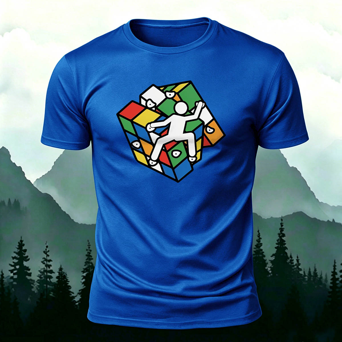 Climbing Cube Simple Casual Breathable T-Shirt