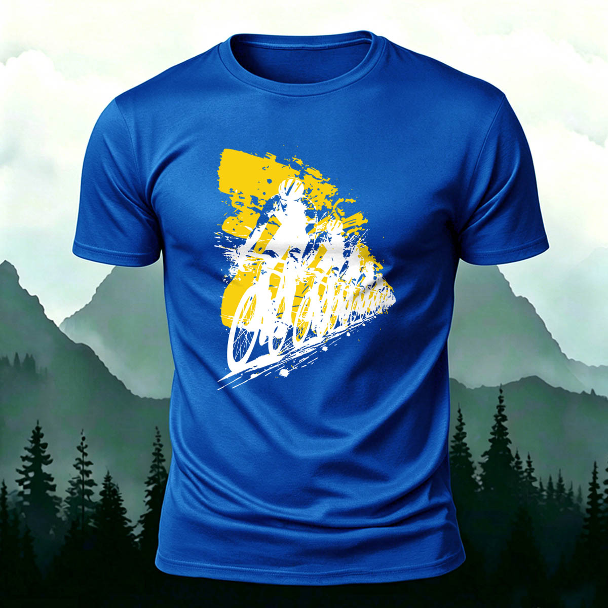 Cycling Team Art Print Comfortable Cotton T-Shirt