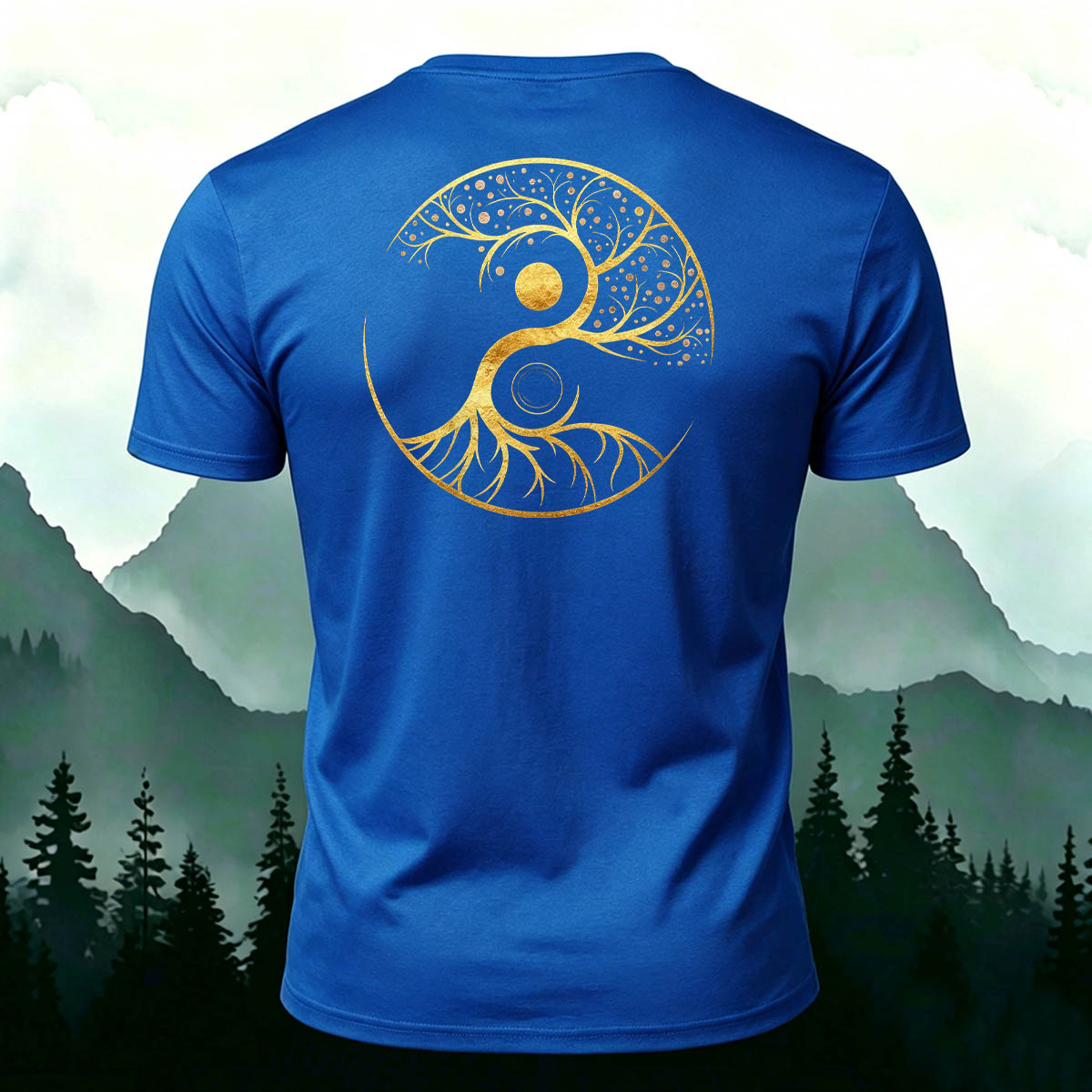 Yin Yang Tree of Life Breathable Crew Neck T-Shirt