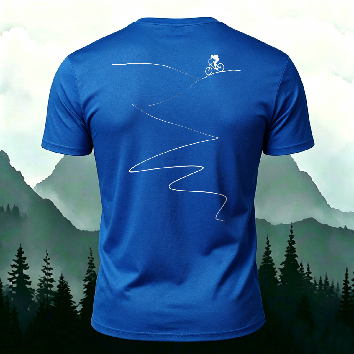 Cycling Simple Line Breathable Crew Neck T-Shirt