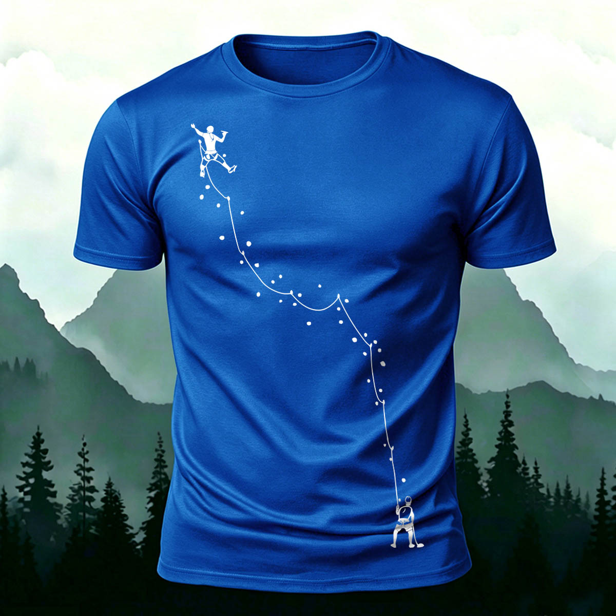 Climbing Route Simple Casual Skin-Friendly T-Shirt