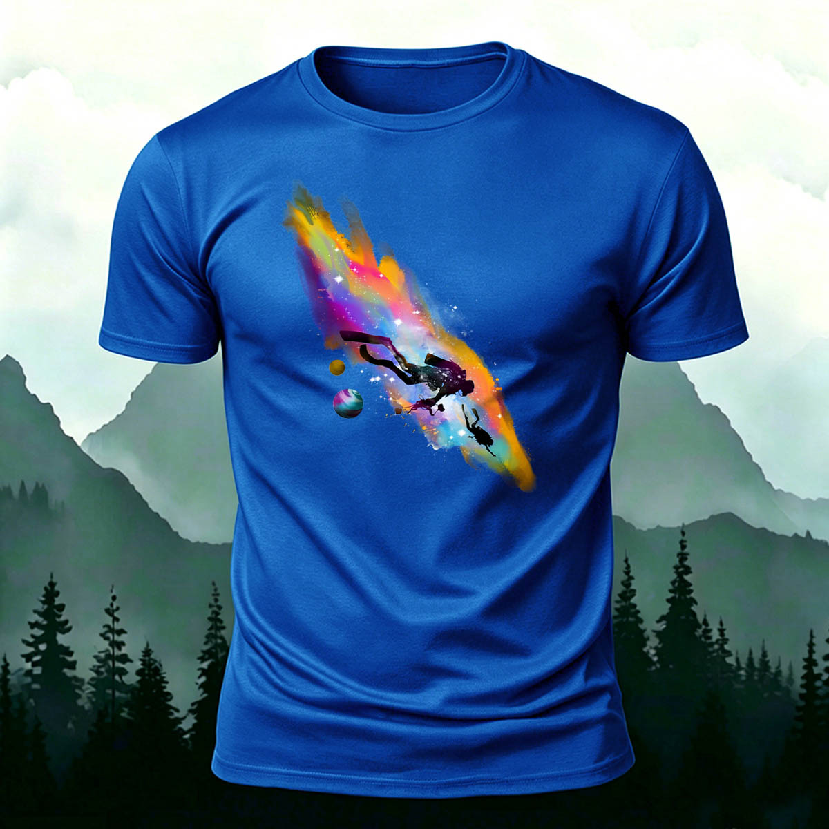 DTG Ocean Exploration Printed Simple Premium Cotton T-Shirt