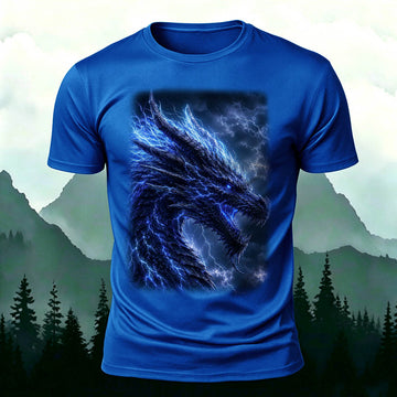 Thunder Dragon Sublimation Graphic Cool Casual Tee