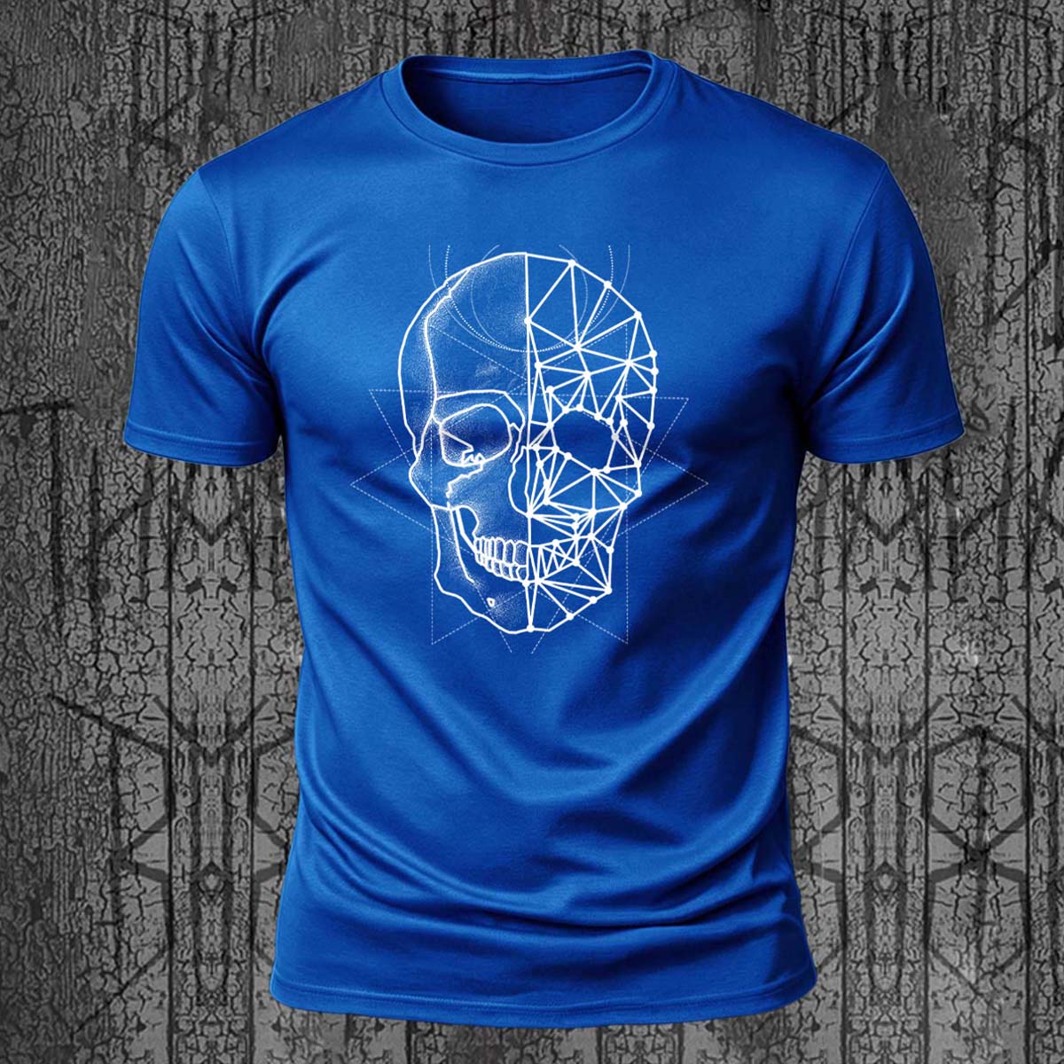 Line Skeleton Graphic Casual 100% Cotton T-Shirt