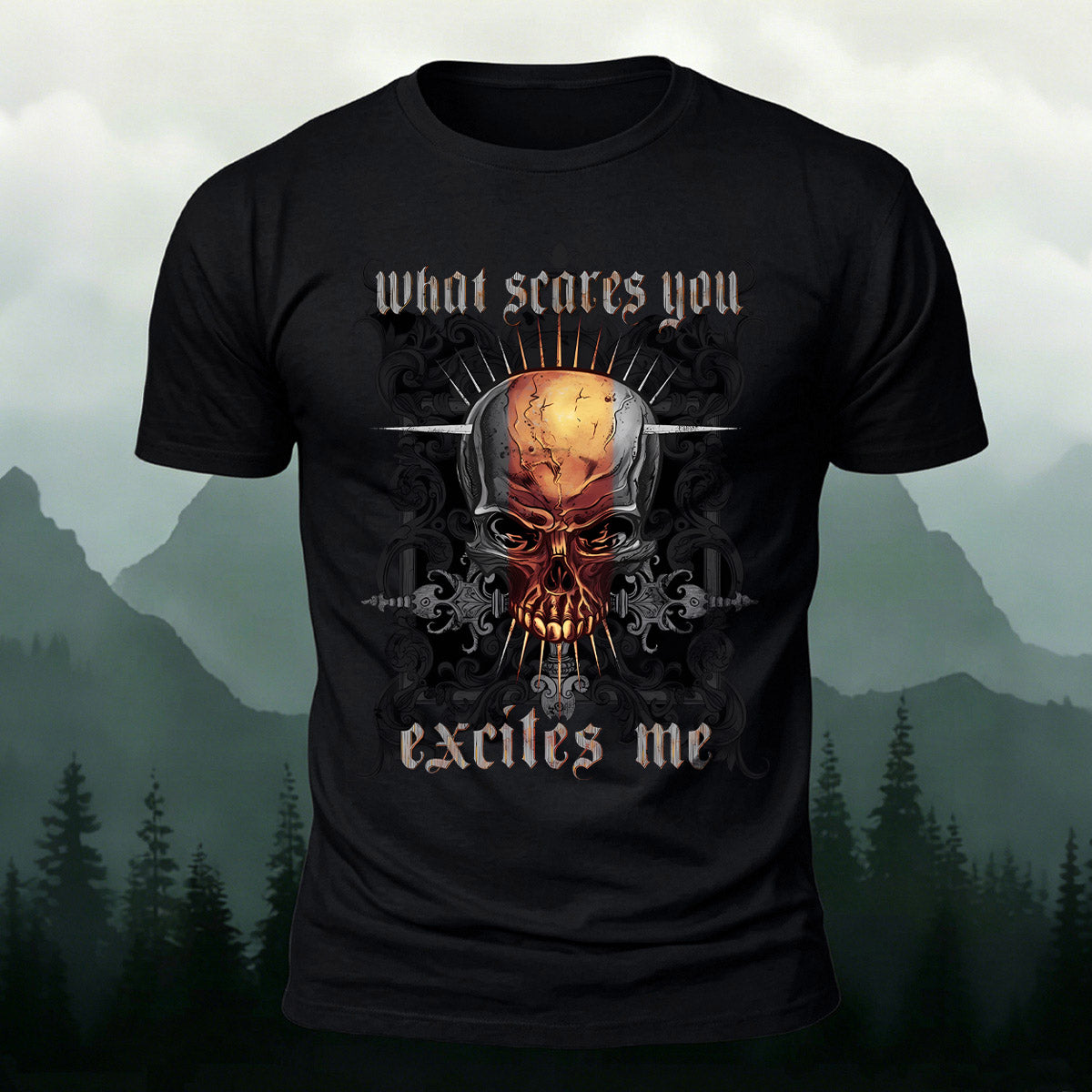 Dark Skull Trendy Premium Cotton Casual T-Shirt