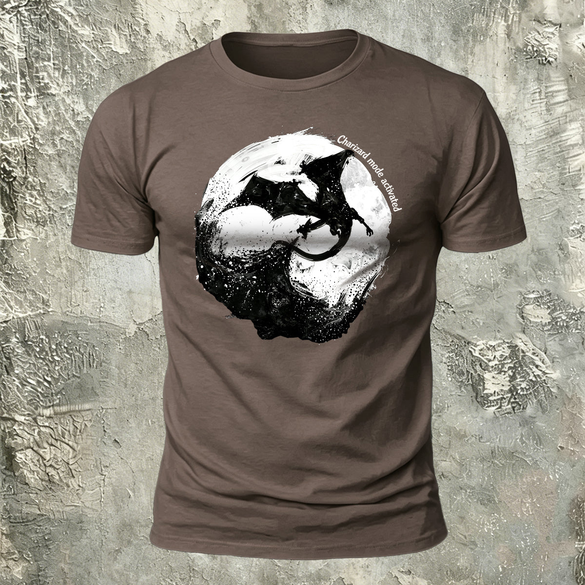 Dark Bat Print Cotton Casual T-Shirt