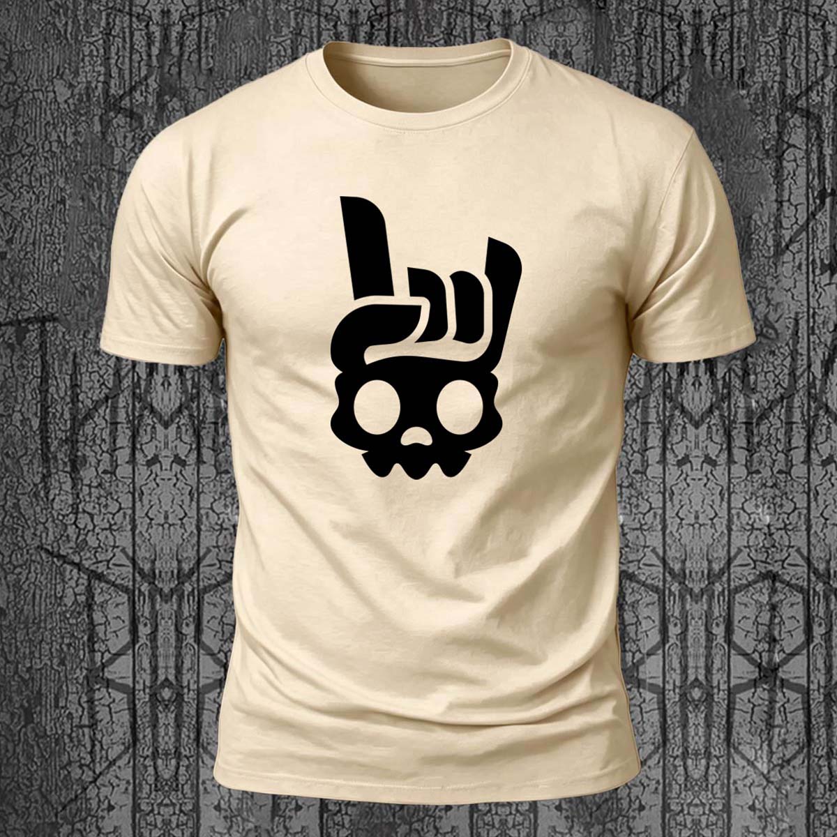 Quirky Gesture Print Casual Skin-Friendly T-Shirt