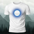 Glowing Circle Pattern Minimalist Breathable T-shirt White