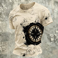 Vintage Ocean Compass Graphic Comfortable T-Shirt