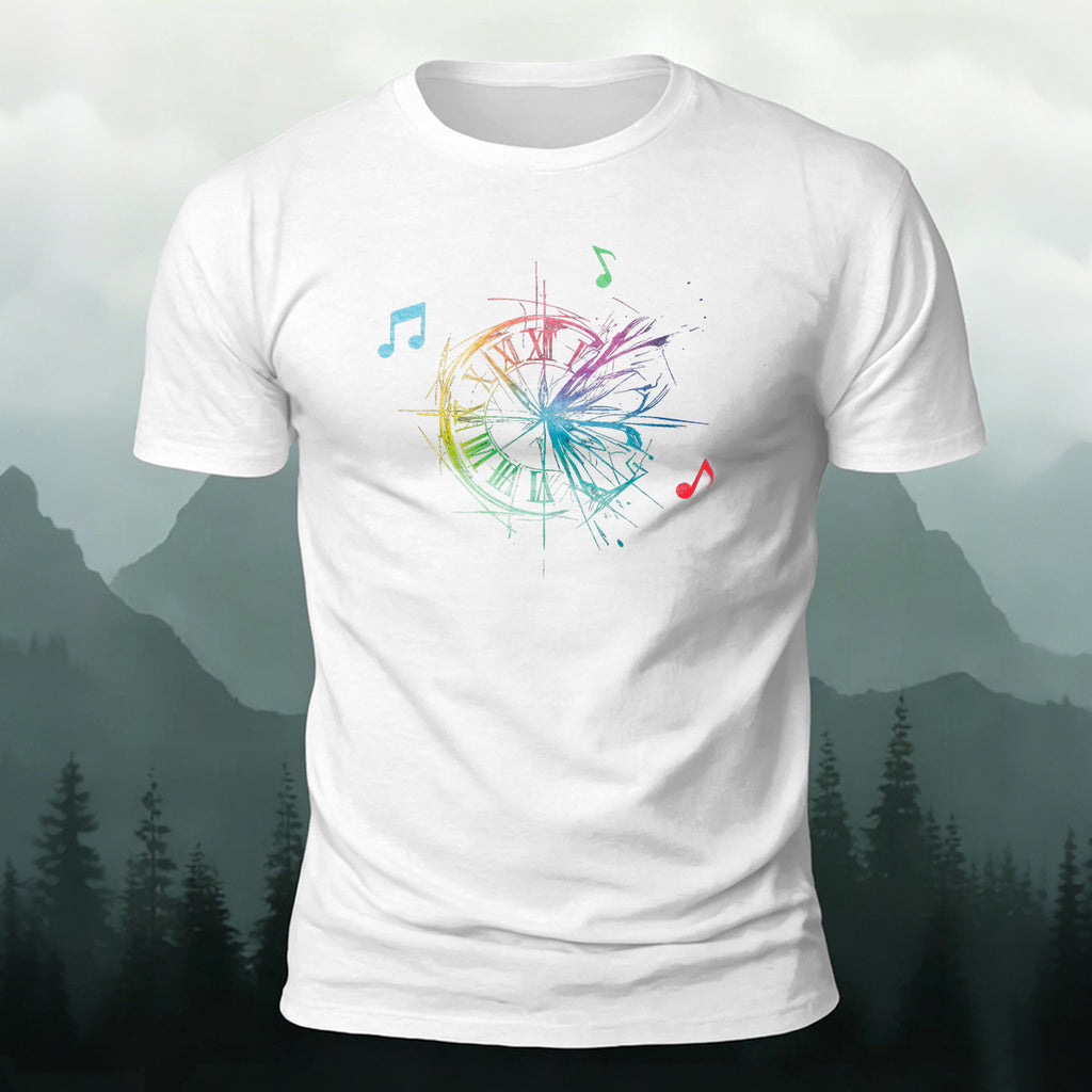 Musical Note Pattern Simple Outdoor Style Casual T-Shirt