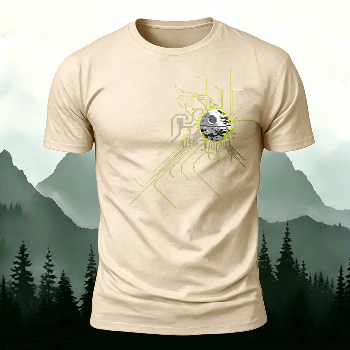 Artistic Linear Personalized Casual Skin-friendly T-shirt