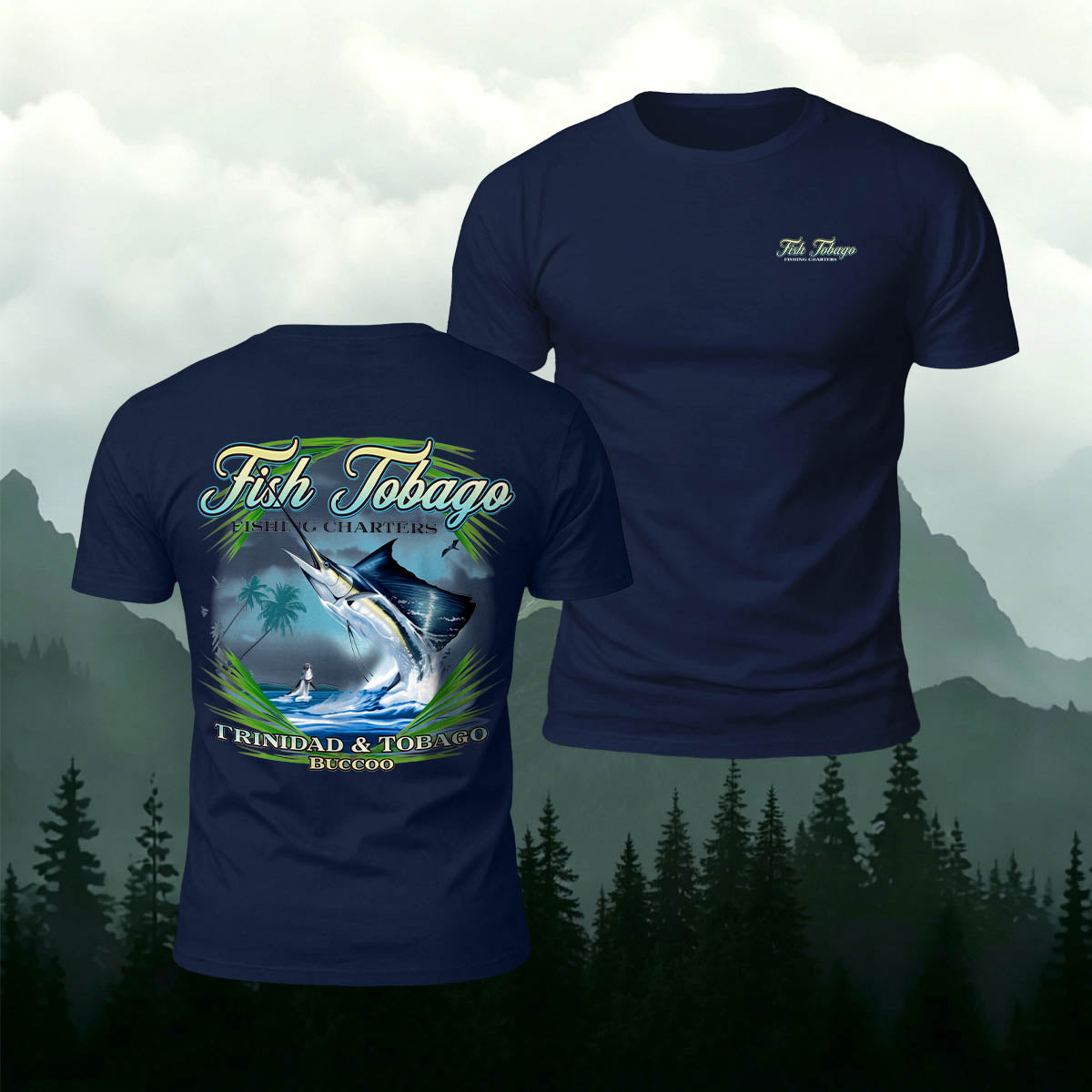 Fish & Jobago Casual Versatile 100% Cotton T-Shirt