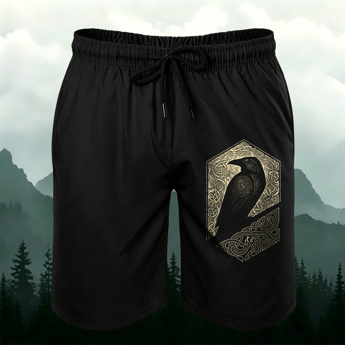 Bird Emblem Men's Casual Shorts