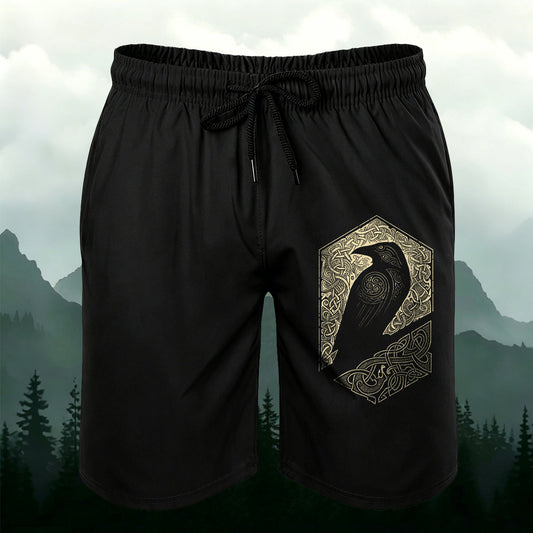 Bird Emblem Men's Casual Shorts