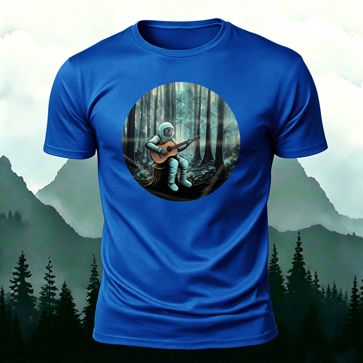 Fun Astronaut Print Fashion Premium Cotton T-Shirt