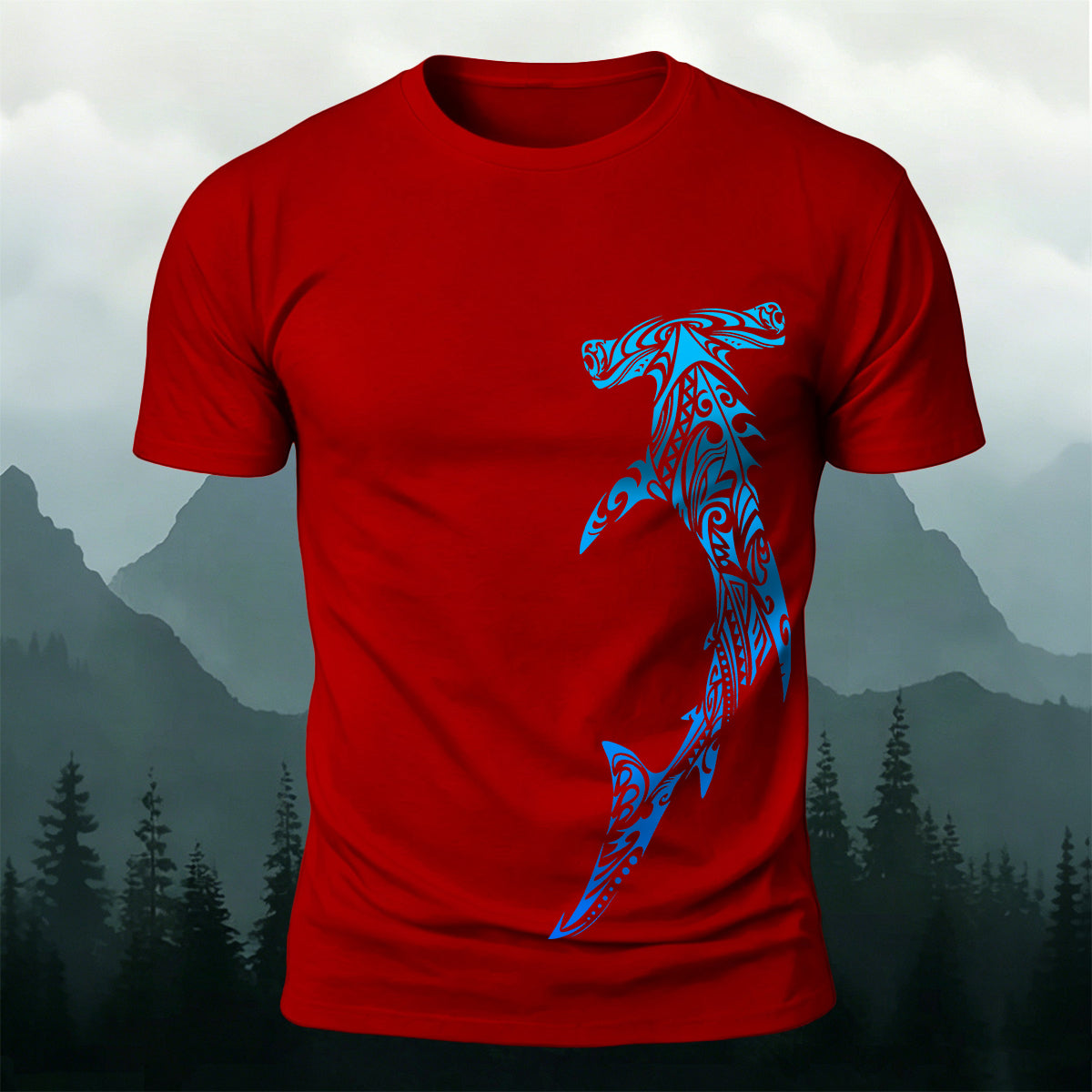 Tribal Hammerhead Shark Fashion Breathable Tee
