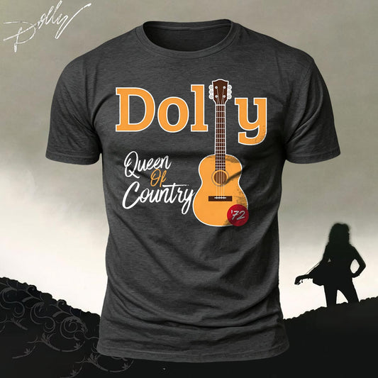 Premium Cotton Queen of Country 72 Dolly Printed T-Shirt