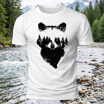 DTG Raccoon Woods Printed Short Sleeve T-Shirt