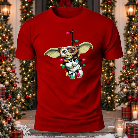 Little Monster Christmas Printed Short Sleeve T-Shirt
