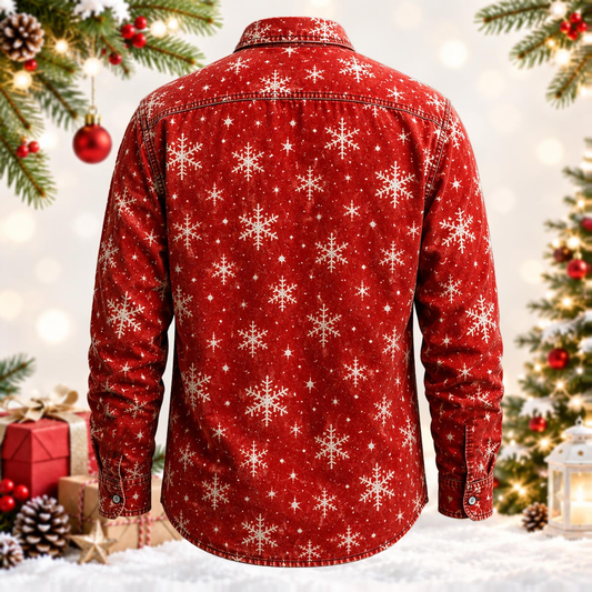 Christmas Party & Winter Gift Snowflake Printed Shirt