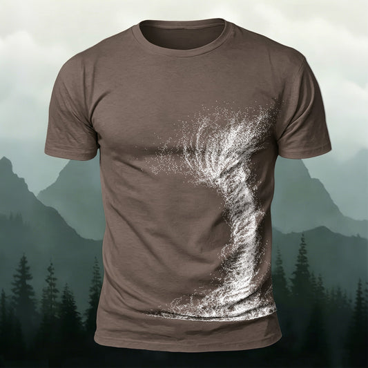 Premium Cotton Particle Tornado Dot Art Printed T-Shirt