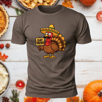Save Turkey Eat Tacos Printed Short Sleeve T-Shirt