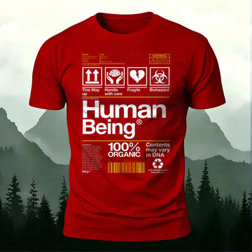 Premium Cotton Humen Being Print Casual T‑Shirt