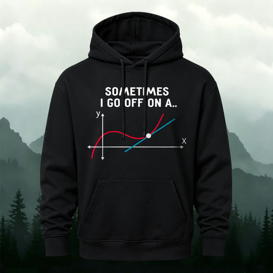 Cotton-Blend Funny Math-Print Versatile Hoodie