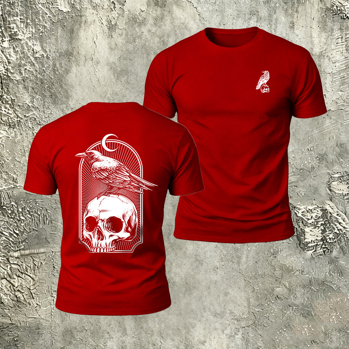 Skull Bird Casual Premium Cotton T-Shirt