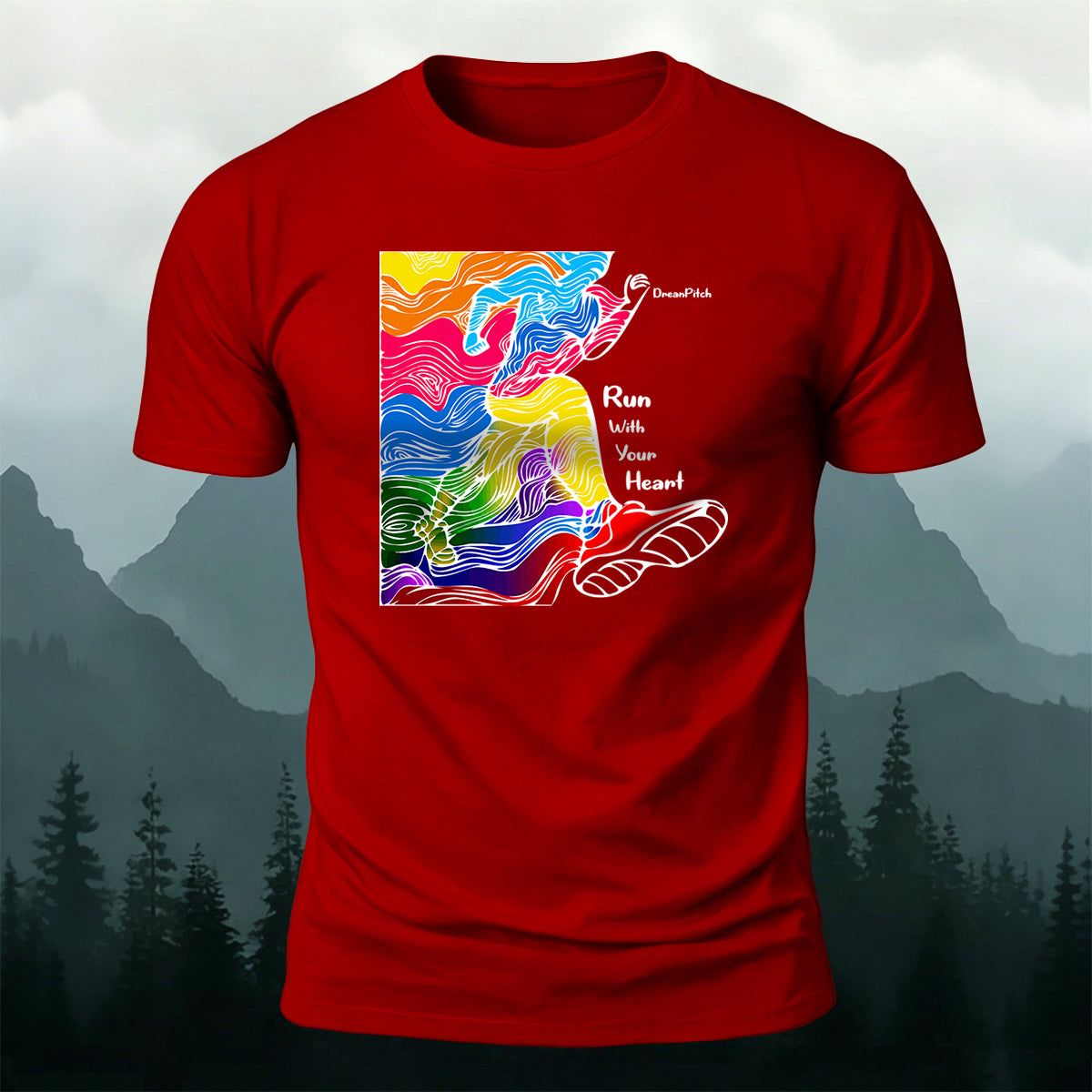Running Enthusiasts Printed Casual Breathable Tee