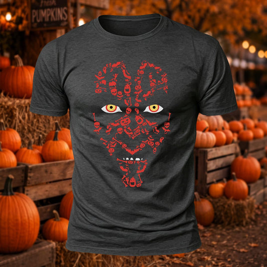 Darth Maul Halloween Printed Short Sleeve T-Shirt