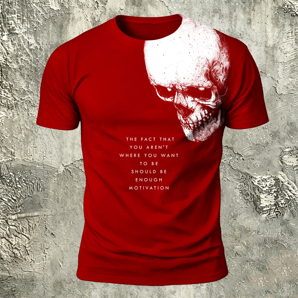 Skull Letter Print Personalized Casual Tee