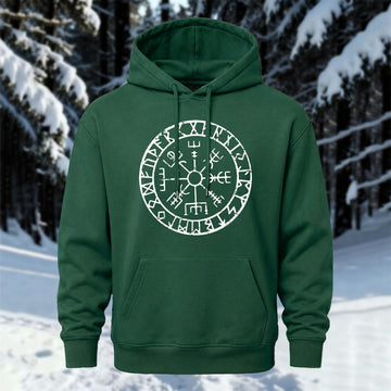 Viking Totem Circle Printed Hoodie Sweatshirt