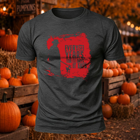 Every 23 Years - It Eats Printed Short Sleeve T-Shirt