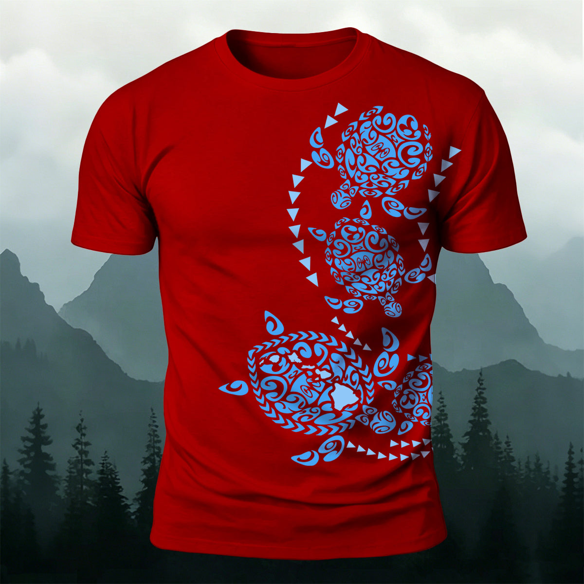 Geometric Turtle Casual Premium Cotton T-Shirt