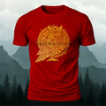Owl Silhouette Mythical Print Casual Cotton T-Shirt