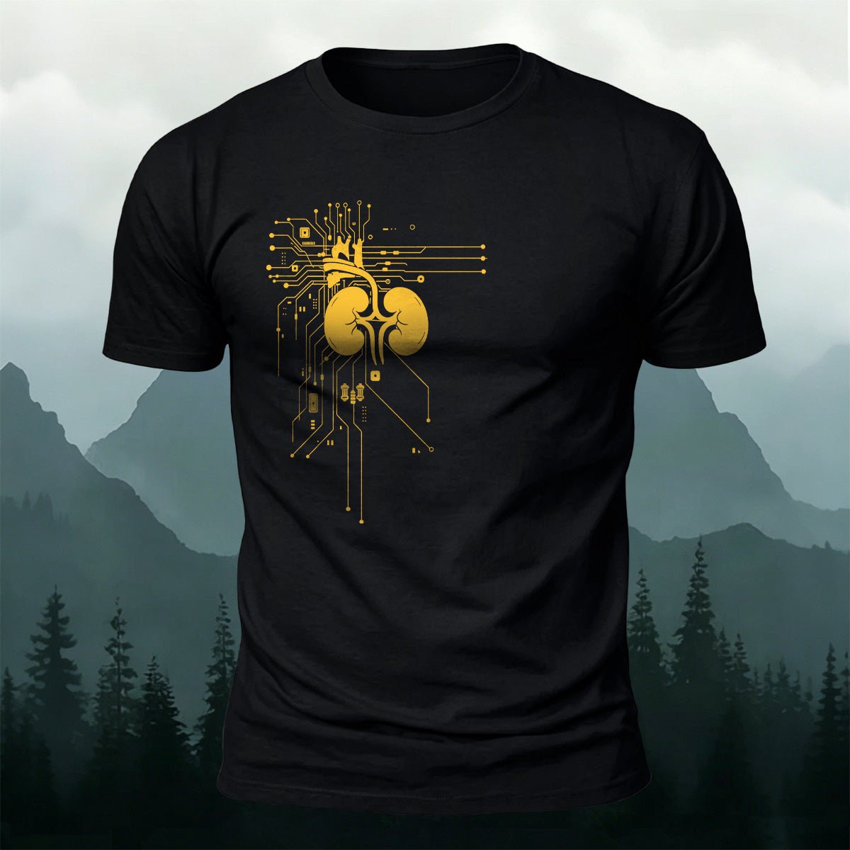 Kidney Chip Graphic Cyberpunk Premium Cotton Tee