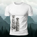 Cute Meerkat Print Cotton Casual T-Shirt
