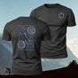 Bicycle Parts Print 100% Cotton Casual T-Shirt