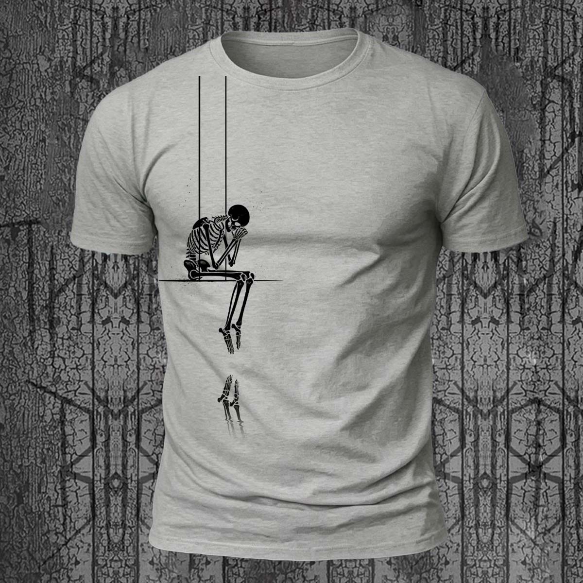 Creative Skull Print Trendy Premium Cotton T-Shirt